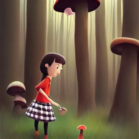 Goro Fujita Ilustration Brunette Girl In A Checkered Stable Diffusion