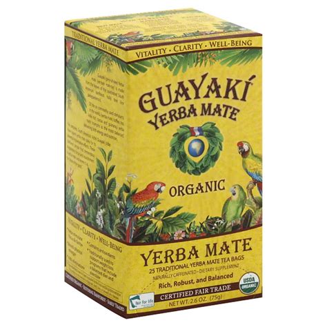 Guayaki Organic Traditional Yerba Mate Tea Bags Shop Tea At H E B