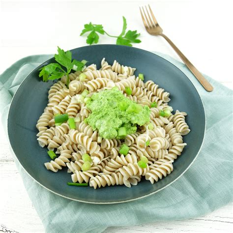 Dinkel Spirelli Mit Mandel Petersilien Pesto Histafit