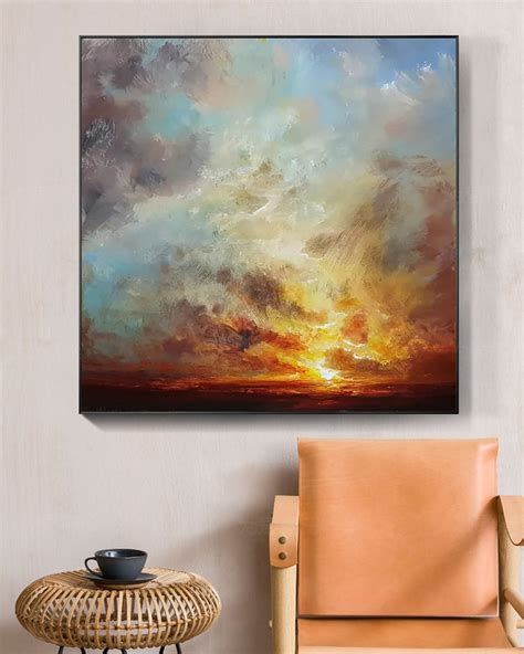 Cloud Sunrise Painting Sky Abstract Painting Sunset Painting Etsy