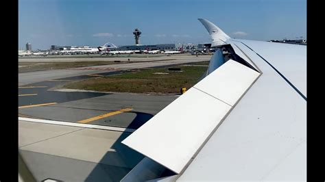 Airbus A350 Wing Flex Detail while Landing at LAX - YouTube