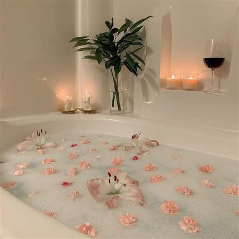 Rtgsss Bath Aesthetic Romantic Bath Flower Bath