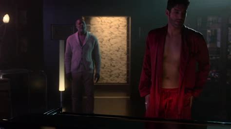 Auscaps Tom Ellis Nude In Lucifer Bloody Celestial Karaoke Jam