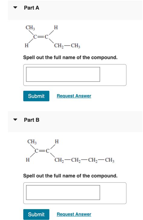 Solved Part A CH3 H H CH2 CH3 Spell Out The Full Name Of The