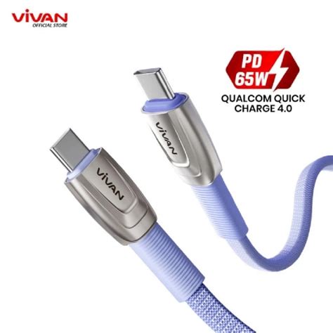 Kabel Data Vivan Btk Cc Charger Usb Type C To Type C W Cm Bj Cell