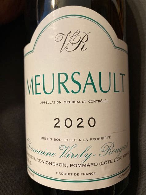 Virely Rougeot Meursault Er Cru Charmes France Burgundy C Te