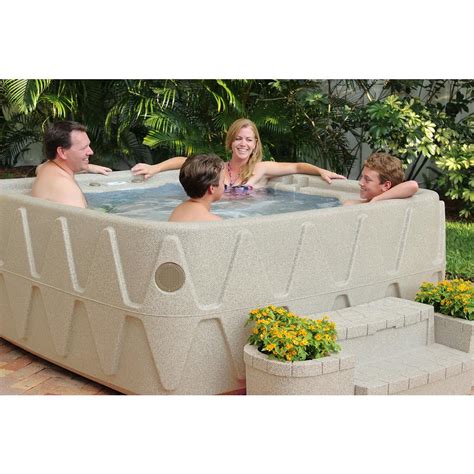 AquaRest Spas Premium 500 5 Person Plug And Play Hot Tub With 29 Stainless Jets Heater Ozone