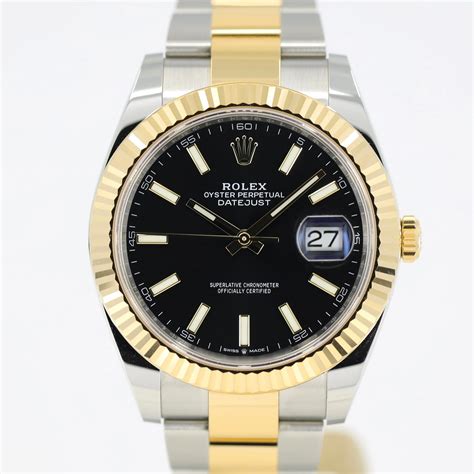 rolex mm datejust black dial  tone oyster    goat