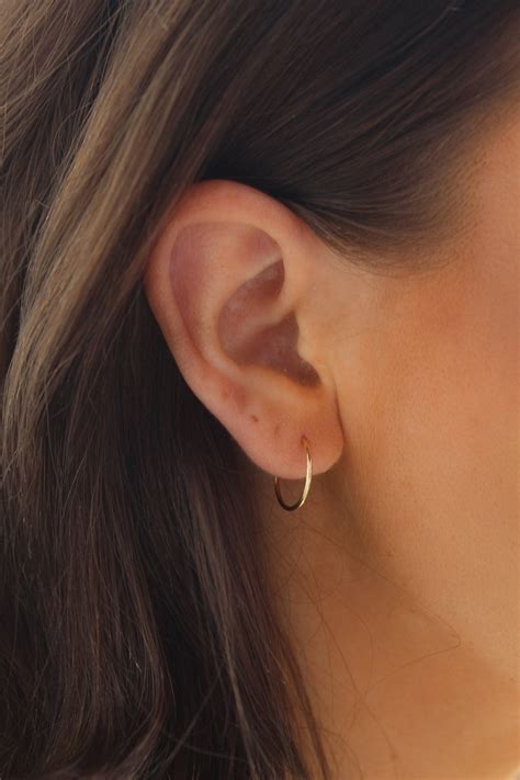 14K Solid Gold 20MM Hoops l Large Hoop Earrings l Gold Hoop Earrings