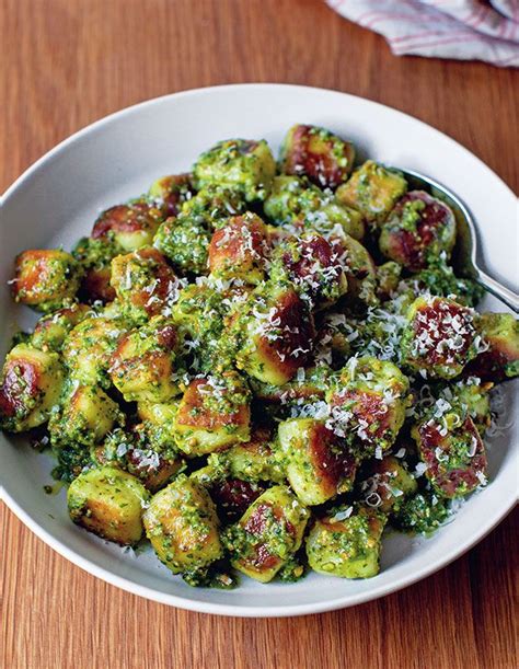 Toasted Ricotta Gnocchi With Pistachio Pesto In Pistachio Pesto