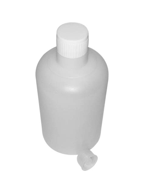 Natural HDPE Hand Sanitizer Empty Bottle 500ml Round With Dropper Seal