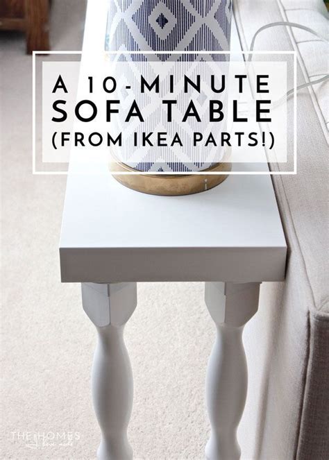 DIY 10-Minute Sofa Table from IKEA Parts