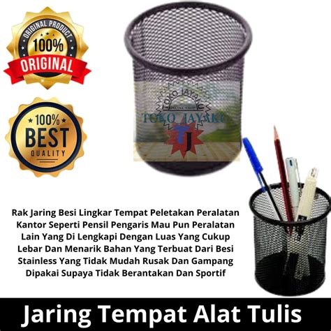 Jual Tj Tempat Alat Tulis Meja Bahan Besi Tempat Pulpen Jaring Tempat