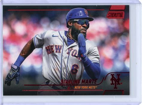 Starling Marte 2022 Topps Stadium Club Red Foil 90 New York Mets EBay