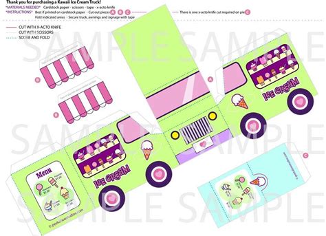 Pin On Ruths 3rd Birthday Paper Toy Printable Paper Toys Ice Cream
