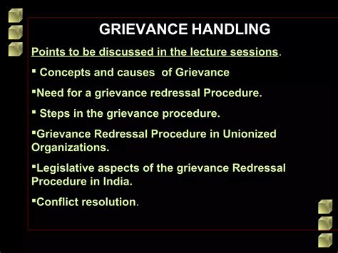 Hrm Module Iv Grievance Procedure Ppt