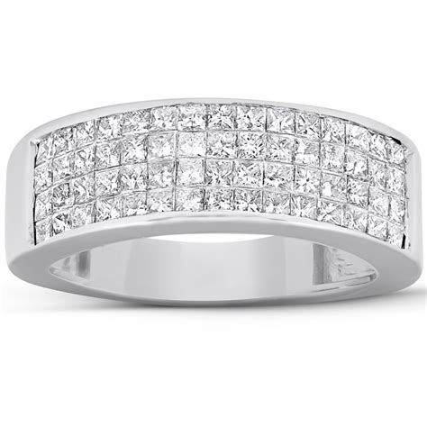 Pompeii 2 Ct Diamond Princess Cut Mens Bling Wedding Anniversary Ring