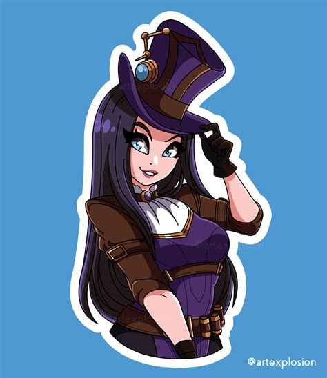 Caitlyn Original Skin Fanart I Did Back When She Got The Vgu Art By Art