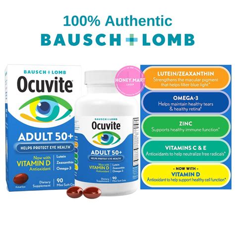 Ocuvite Adult 50 With Vitamin D Eye Health Supplement Health