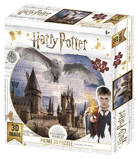 Puzzle Harry Potter Grad Hogwarts Hedwig 3D 500 Kosov PuzzleMania Si