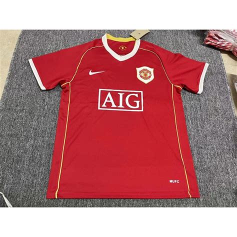 Jual Import Jersey Retro Mu Manchester United Home Aig Logo