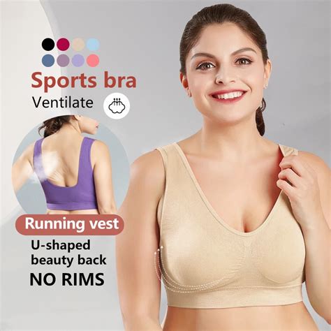 Plus Size Sport Bra Lingerie Yoga Push Up Bra Exercise Murah Baju Dalam Seamless Bra Olahraga