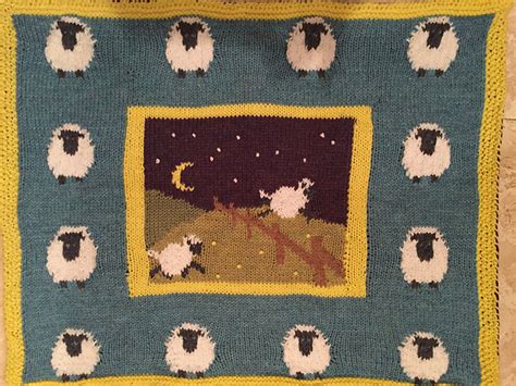 Ravelry Counting Sheep Baby Blanket Pattern By Ali Wilkinson