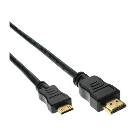 C Ble En Ligne Hdmi Type A M Le Vers Mini Hdmi C M Le 0 5 M Leroy Merlin