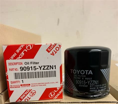 Five Yzzn Genuine Toyota Oil Filters For Corolla And Yaris