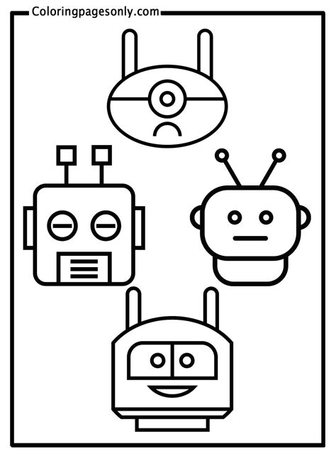 Free Emotion Bots Coloring Page - Free Printable Coloring Pages