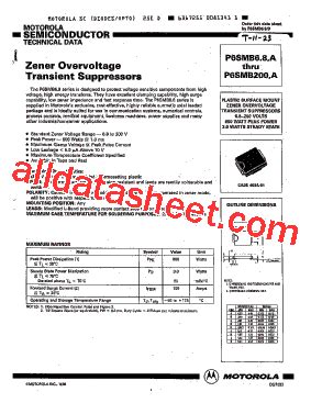 P Smb Datasheet Pdf Motorola Inc