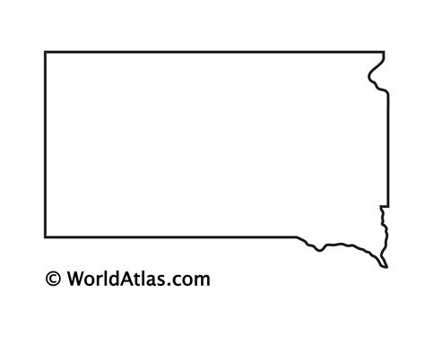 South Dakota Outline Map