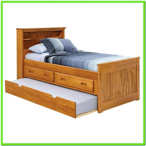 Twin Bed With Bookcase Headboard And Trundle - Bedroom : Home Decorating Ideas #65k79LE8pG