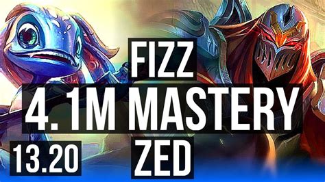 FIZZ Vs ZED MID 4 1M Mastery Legendary 500 Games NA Master