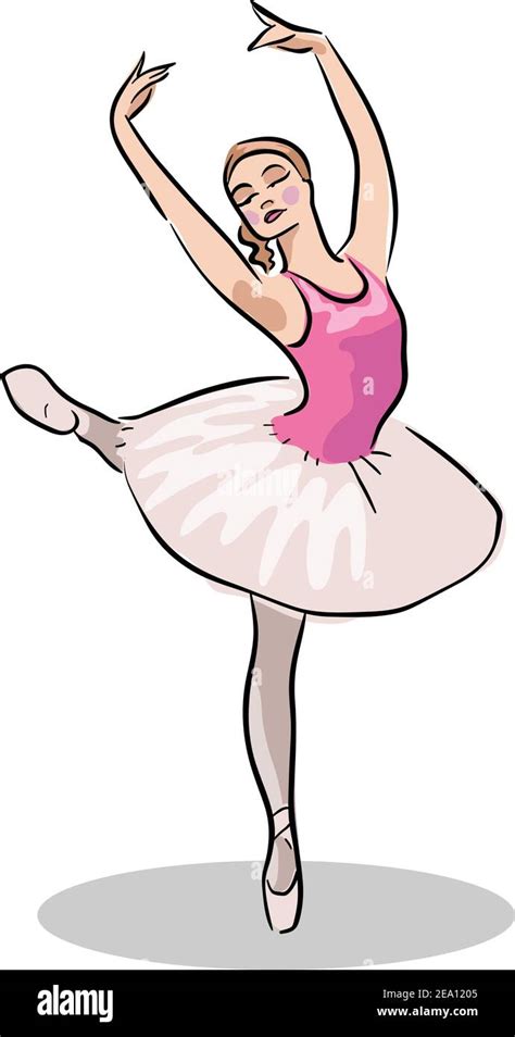 Dibujo De Ballerinas Ilustraci N De Acciones Ballet Dancer Girl