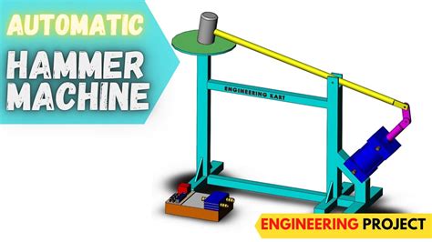 AUTOMATIC HAMMER MACHINE ANIMATION INDUSTRIAL AUTOMATED HAMMER