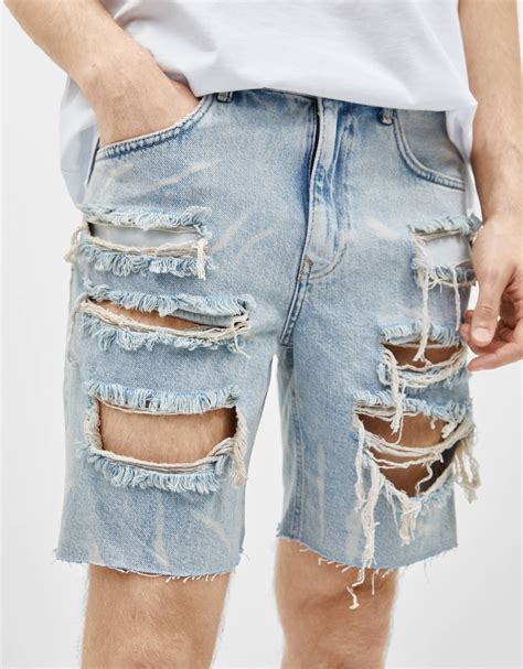 Venta Bermudas Vaqueras Hombre Bershka En Stock