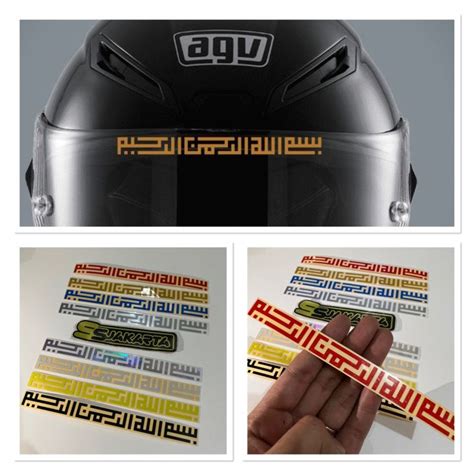 STICKER VISOR HELM STIKER BISMILLAH CUTTING Lazada Indonesia