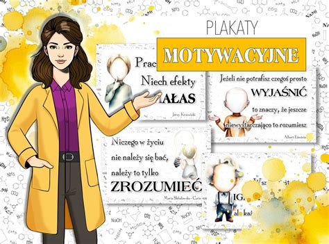 Plakat Plakaty motywacyjne do sali chemicznej i nie tylko Złoty