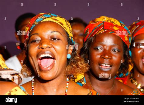 Women Singing Church Choir Wedding Bamenda Cameroon Africa Stock