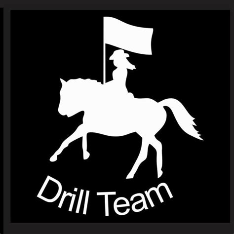 Drill Team Horse And Flag Decal Horse And Flag Sticker Etsy