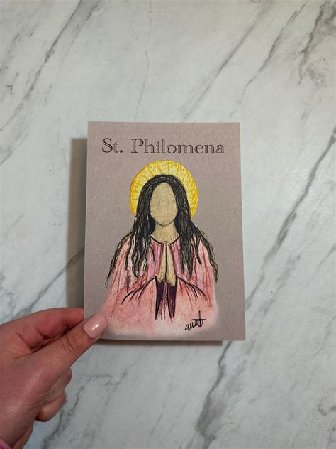 St Philomena Print Of Original Watercolor Painting Etsy