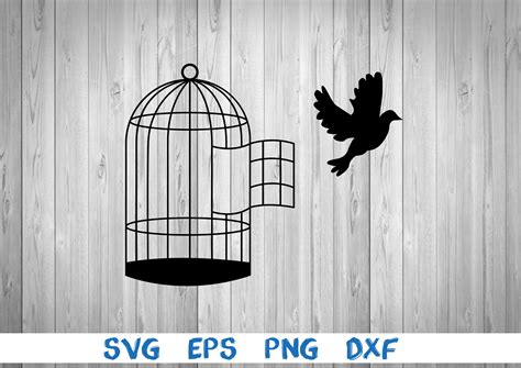 Love Birds In Cage Silhouette