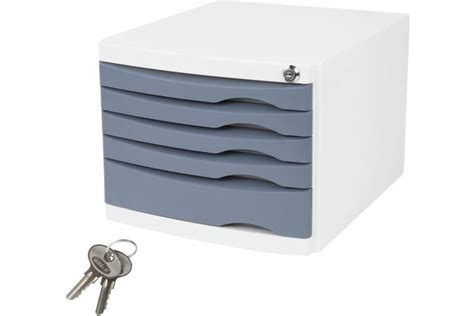 Бокс с замком BRAUBERG Office-Expert 5 выдвижных лотков, корпус и лотки ...