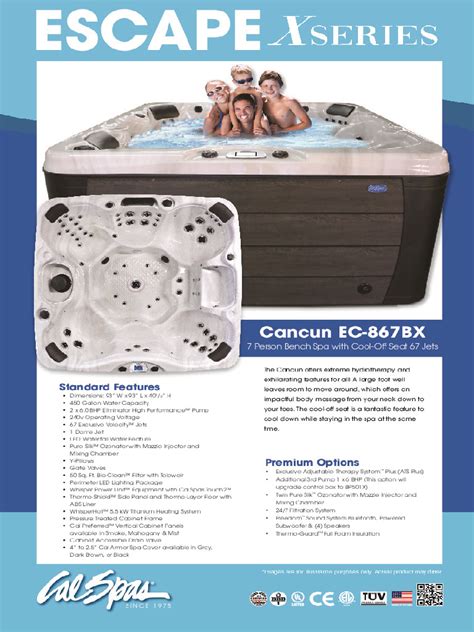 Cal Spas™ Escape™ Spas X Cancun X Ec 867bx Hot Tub Hot Tubs And Swim Spas