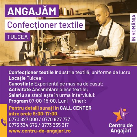 Confec Ioner Textile Centru De Angajari