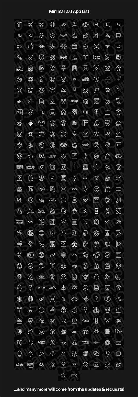 320 Black App Icons Premium Icon Pack For Aesthetic Dark Etsy Canada