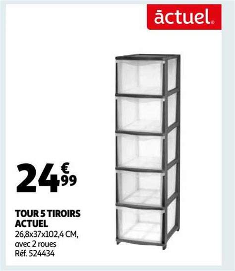 Promo Tour 5 Tiroirs Actuel Chez Auchan ICatalogue Fr