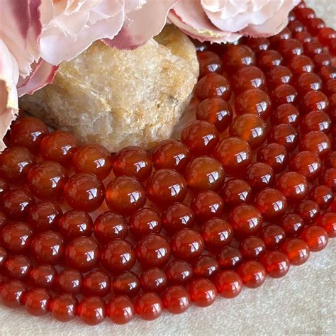 Сердолик (красный Агат) натуральный бусины 6,8,10 мм купить в интернет ...