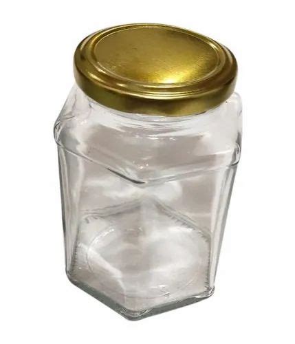 400g Hexagonal Glass Jar At Rs 11 50 Piece Firozabad Id 24029009462